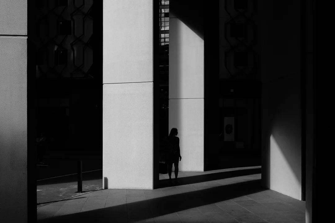 Black and white street photography — Sarah Chen's work
